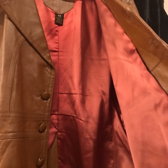 Cabretta Glove Leather Jacket - Honey Color Sz 42 - Picture 9 of 15